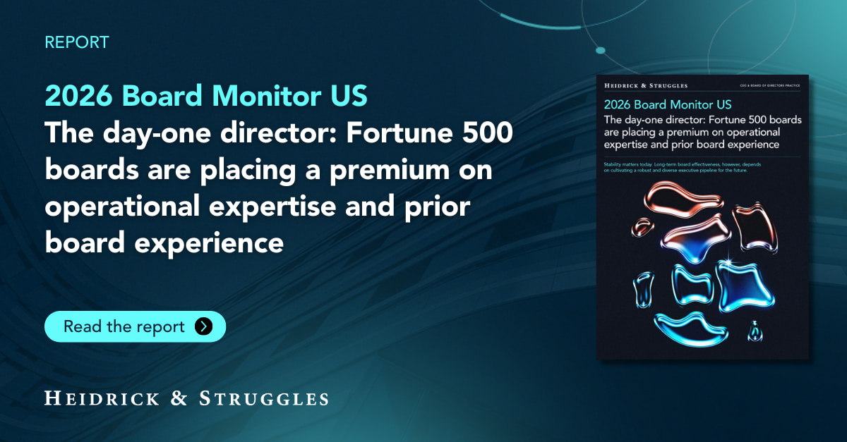 2026 Board Monitor US | The day-one director: Fortune 500 boards are ...