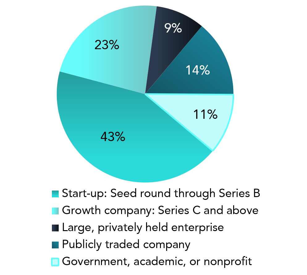 From Financial Services to Blockchain and Crypto - Current stage of company chart