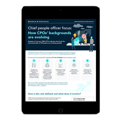 Chief people officer focus: How CPOs’ backgrounds are evolving Open the infographic PDF
