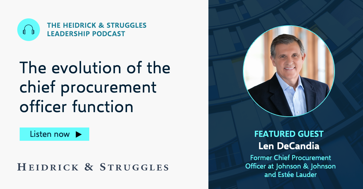 J&J's former chief procurement officer on the evolution of