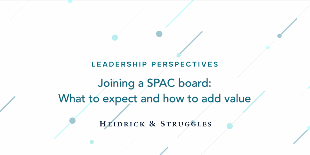 Joining a SPAC board: What to expect and how to add value