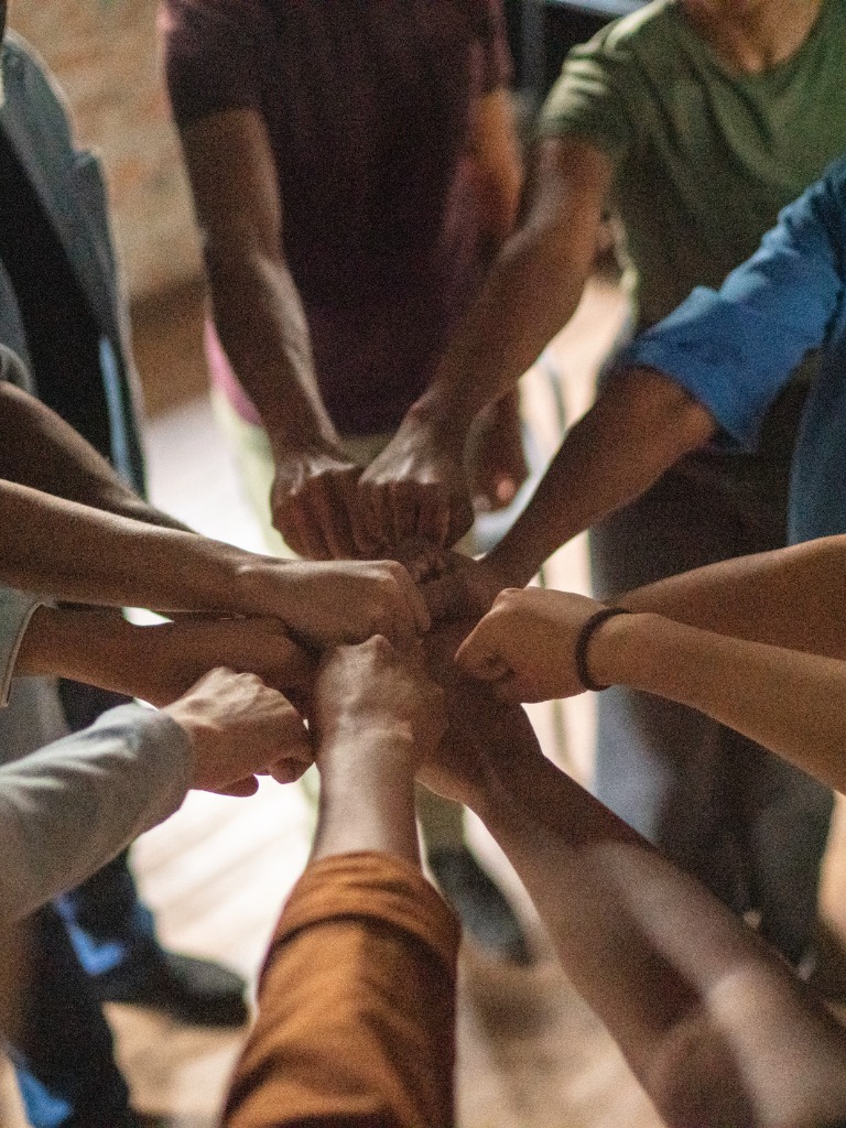 All hands together image