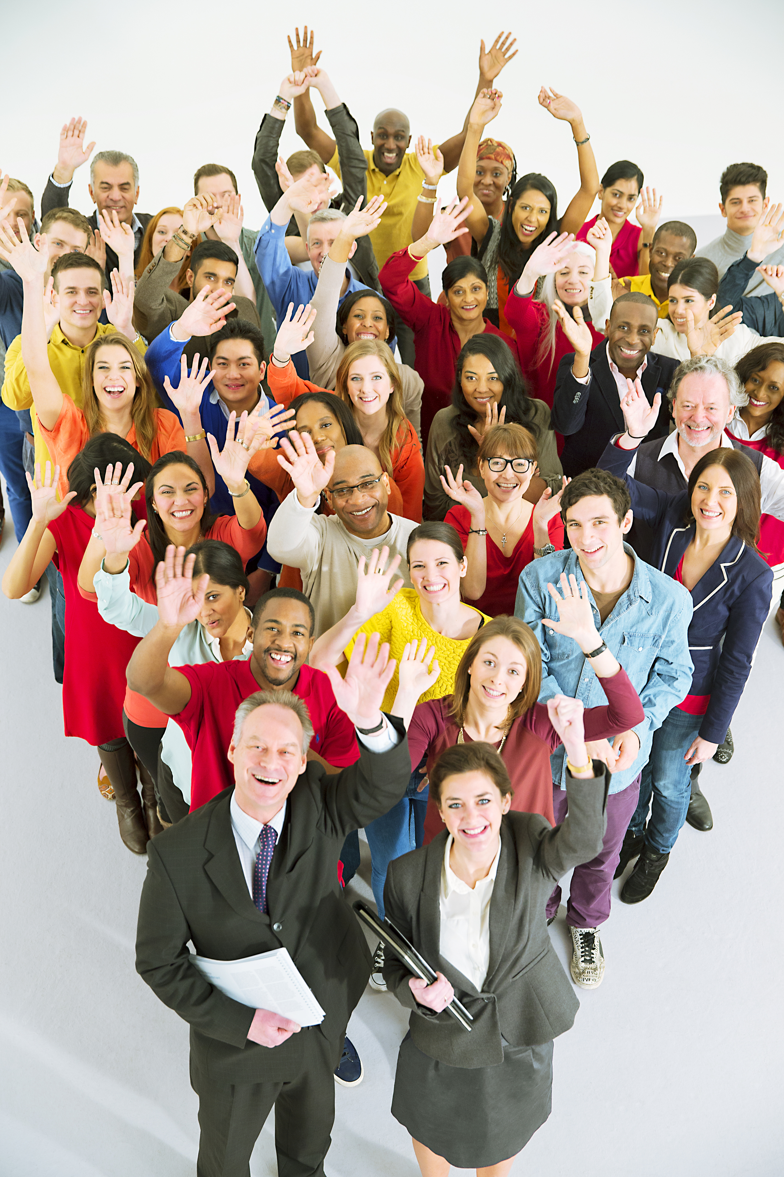 Group of businesspeople waving from NACD